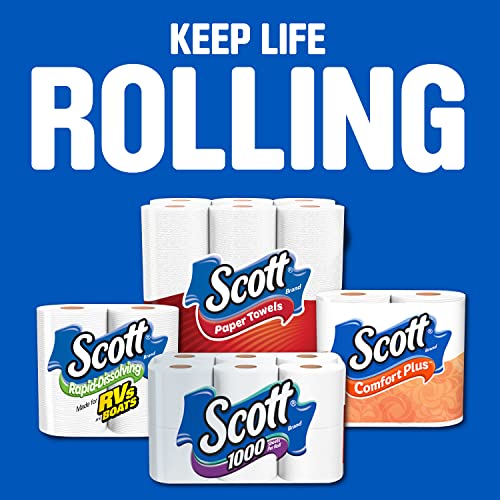 Scott ComfortPlus Toilet Paper, 12 Double Rolls = 24 Regular Rolls, 231 Sheets Per Roll
