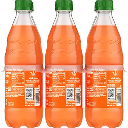 Fanta Orange Soda Fruit Flavored Soft Drink, 16.9 fl oz, 6 Pack