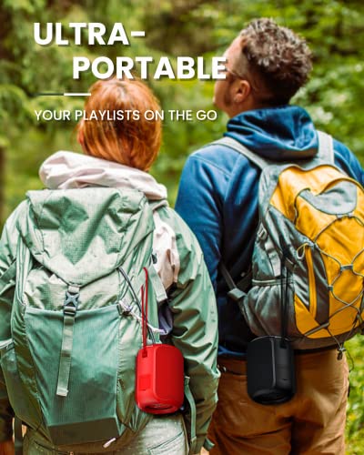 NOTABRICK Bluetooth Speakers,Portable Wireless Speaker with 15W Stereo Sound, IPX6 Waterproof Shower Speaker, Dual Pairs, Portable Speaker for Party Beach Camping