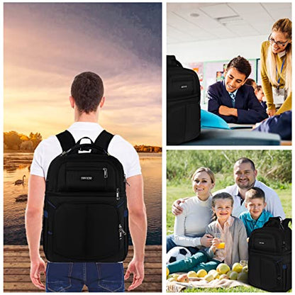 Insulated Cooler Backpack - Keeps 30 Cans Hot/Cold for Up to 12 Hours - Waterproof & Leak Proof Soft Cooler Bag - Insulated Backpack Cooler - Lunch Backpack for Men Women