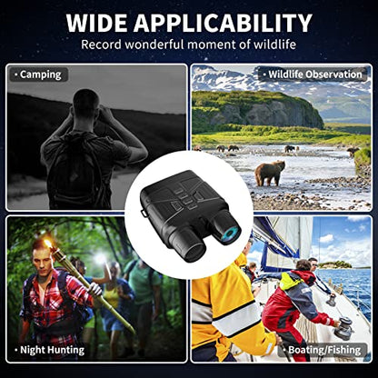 Night Vision Binoculars - Night Vision Goggles for Adults, 3'' Digital Infrared Night Vision can Save Photo and Video with 32GB Memory Card & Rechargeable Lithium Battery
