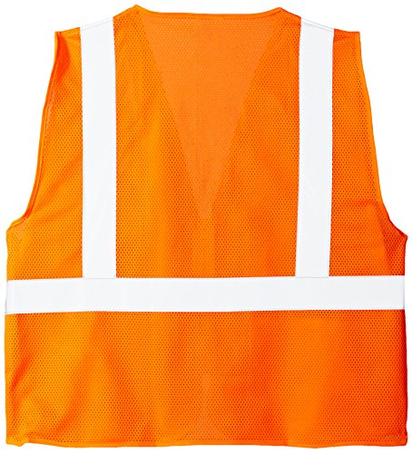Radians SV2ZOMM Polyester Mesh Economy Class 2 High Visibility Vest with Zipper Closure, Medium, Orange