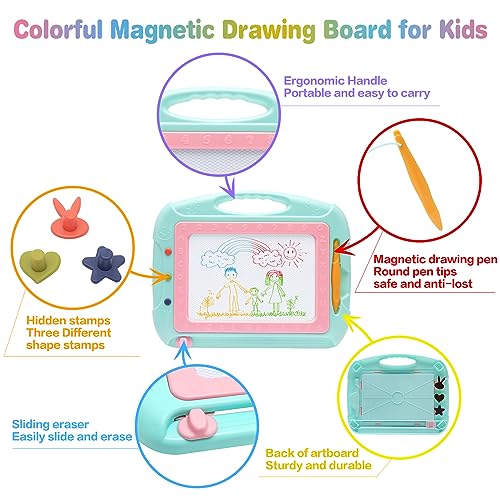 Toddler Girl Toys for 1-2 Year Old,Magnetic Drawing Board,Kids Toys for 1 2 3 Year Old Girls Boys,Easter Gifts for Kids,Magna Erasable Doodle Board,Baby Toys,Learning Toys Gifts for Girls Boy Birthday