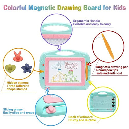 Toddler Girl Toys for 1-2 Year Old,Magnetic Drawing Board,Kids Toys for 1 2 3 Year Old Girls Boys,Easter Gifts for Kids,Magna Erasable Doodle Board,Baby Toys,Learning Toys Gifts for Girls Boy Birthday