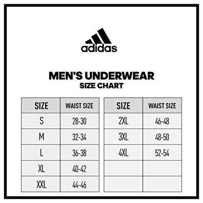 adidas Men's Performance Long Boxer Brief Underwear (3-Pack), Black/Light Onix Grey, Medium
