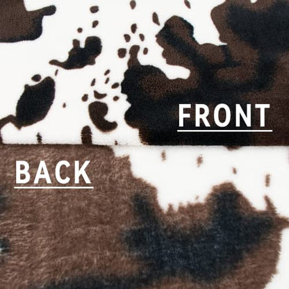 Lightweight Cow Print Blanket Plush Fleece Fuzzy Cute Cow Printed Throw Blanket Soft Warm Cozy Flannel Black Cow Blankets and Throws Small Bedding for Baby Girls Boys Toddler Bed Couch 40x50 inch