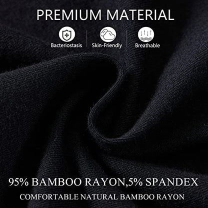 COLORFULLEAF Men's Bamboo Underwear Ultra Soft Breathable Boxer Briefs Comfy Basic Trunk Underwear 3 Pack (3Black,Medium)