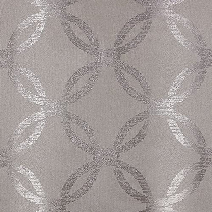 UPDATE: DEAD! Exclusive Home Curtains Exclusive Home Modo Metallic Geometric Grommet Top Curtain Panel Pair, 54x108, Natural, 2 Count