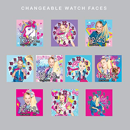 Accutime Kids Nickelodeon JoJo Siwa Educational Learning Touchscreen Smart Watch Toy for Girls, Boys, Toddlers - Selfie Cam, Learning Games, Alarm, Calculator, Pedometer & More (Model: JOJ4383AZ)