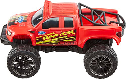 Hot Wheels Remote Control Truck, Red Ford F-150 RC Vehicle with Full-Function Remote Control, Large Wheels & High-Performance Engine, 2.4 GHz with Range of 65 Feet [Amazon Exclusive]