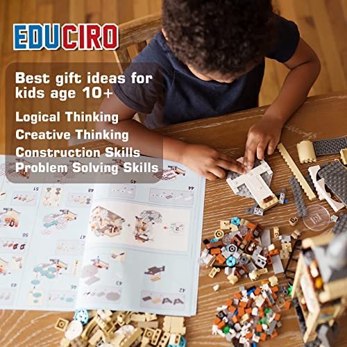 Under the Baubles EDUCIRO Castle Building Kit 871pcs, Cool Collectible Toy for Boy and Girls Age 8-14