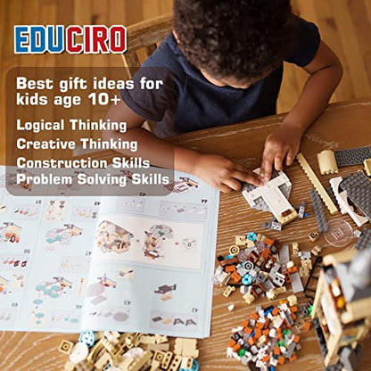 Under the Baubles EDUCIRO Castle Building Kit 871pcs, Cool Collectible Toy for Boy and Girls Age 8-14