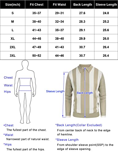 Men's Quarter Zip Polo Knitted Pullover Sweater Casual Contrast Striped Lapel Collar Long Sleeve Sweater Tops Black M