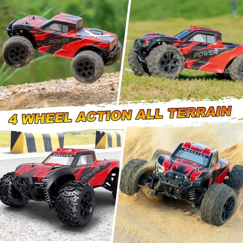 GUOKAI Upgraded Remote Control Car for Boys, 1:18 Scale Fast RC Cars All Terrain,High Speed 25MPH Rock Crawler RC Truck 4x4 Off Road Waterproof 2.4 GHz Control with Extra Shell and Battery 40+mins