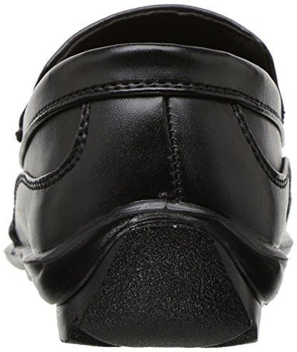 Deer Stags Boy's Booster Driving Moc Slip-On, Black, 2.5 Little Kid