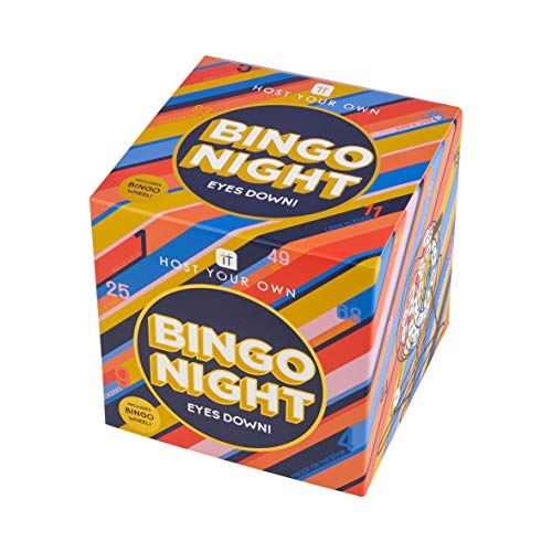 Talking Tables Classic Bingo Game Kit Host Your Own Games Night Contains Metal Bingo Wheel Machine, Number Balls, Card for Adults, Kids, Family Fun, Dinner Party, Made