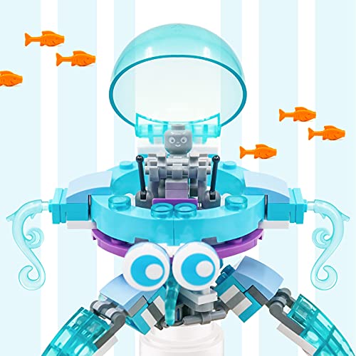 PREBOX Music Box Building Toys for Girls and Boys 8 9 10 11 12+ Year Old - Ideal Gifts for Kids Age 8-12 8-14, STEM Project and Activities, Best Birthday Gifts, Rotate with Music, Ocean