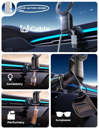 LISEN Fits MagSafe Car Mount - [30 Super Magnets] Magnetic Car Phone Mount, Air Vent Cell Phone Holder Clip, Automobile Car Phone Hold for iPhone 15 14 13 12 Pro Max Plus & MagSafe Case & All Phones