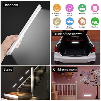 30-LED Motion Sensor Cabinet Light,Under Counter Closet Lighting, Wireless USB Rechargeable Kitchen Night Lights,Battery Powered ,Uniform Light for Wardrobe,Cupboard（Warm Light）-2Pack