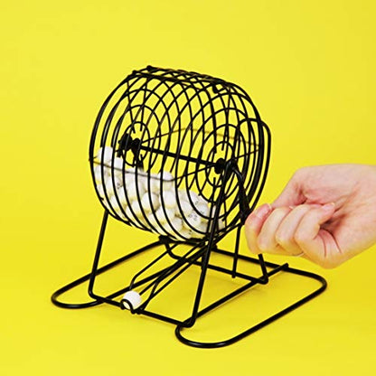 Talking Tables Classic Bingo Game Kit Host Your Own Games Night Contains Metal Bingo Wheel Machine, Number Balls, Card for Adults, Kids, Family Fun, Dinner Party, Made