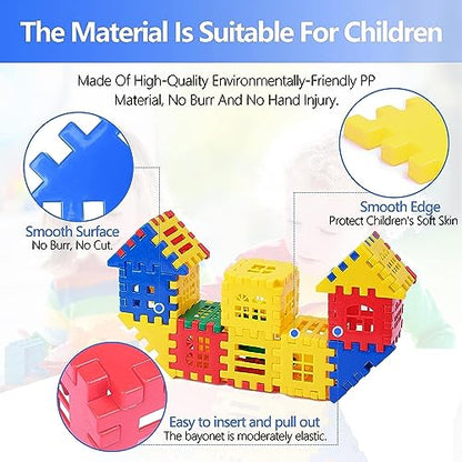 Interlocking Building Blocks Toys for Kids - Toddlers Building Blocks Educational Toys Set 70 PCS