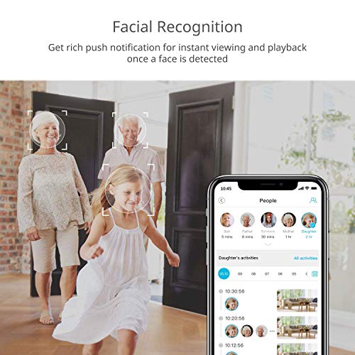 blurams Indoor Security Camera 2K, Baby Monitor Pet Camera, WiFi Cameras for Home Security with Facial Recognition, 2-Way Talk, Night Vision, Motion & Sound Detection, Works with Alexa & Google