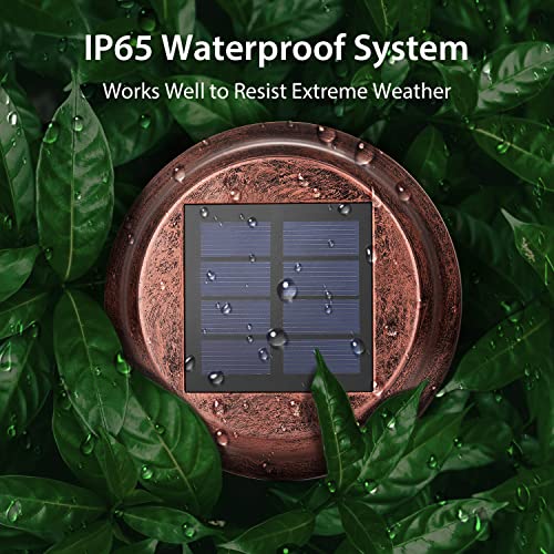 XMCOSY+ Solar Pathway Lights Outdoor, 6 Pack RGBW Solar Outdoor Lights, Auto On/Off IP65 Solar Lights Outdoor Waterproof, LED Solar Garden Lights Outdoor for Landscape Patio Lawn Driveway & Walkway
