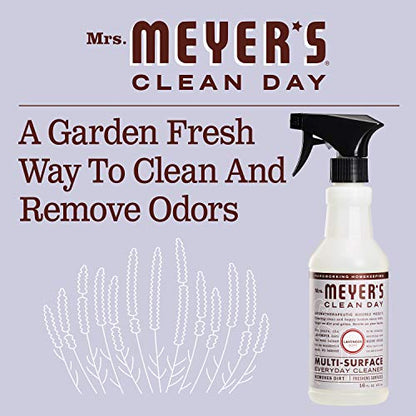 Mrs. Meyer's Clean Day Multi-Surface Everyday Cleaner, Cruelty Free Formula, Lavender Scent, 16 oz- Pack of 3
