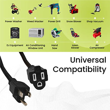 Go Green Power Inc. (GG-13800BK) 14/3 SJTW Outdoor Extension Cord, Black, 100 ft