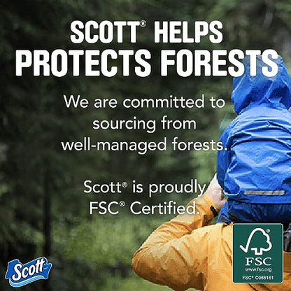 Scott ComfortPlus Toilet Paper, 12 Double Rolls, 231 Sheets per Roll, Septic-Safe, 1-Ply Toilet Tissue