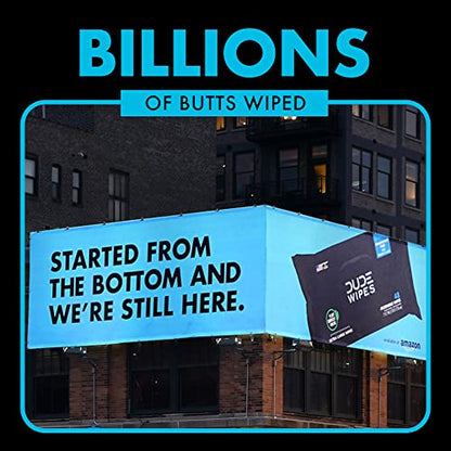 Add 4 To Your Cart! DUDE Wipes - Flushable Wipes Stocking Stuffers - 1 Pack, 48 Wipes - Unscented Extra-Large Adult Wet Wipes - Vitamin-E & Aloe for at-Home Use - Septic and Sewer Safe