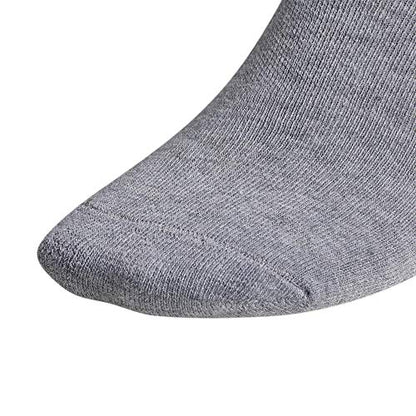 adidas Originals Trefoil No Show Socks (6-Pair), Heather Grey/Black/White, Large