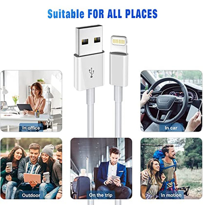 iPhone Charger 3FT, [Apple MFi Certified] Lightning Cable Original 3Pack USB Power Fast Charging Data Sync Transfer Cord Compatible with iPhone 13/12/11 Pro Max/XS MAX/XR/XS/X/8/7/Plus/6S/6/SE/5S（3FT）