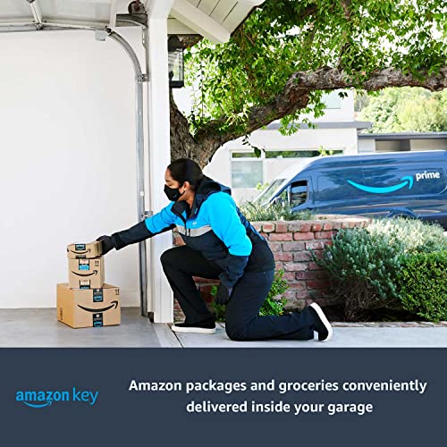 myQ Chamberlain Smart Garage Control - Wireless Garage Hub and Sensor with Wifi & Bluetooth - Smartphone Controlled, myQ-G0401-ES, White