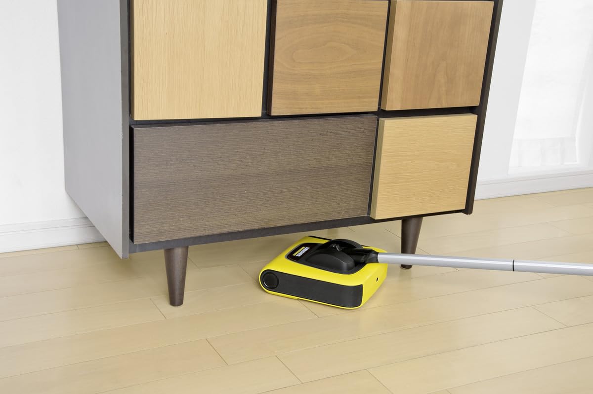 Kärcher - KB 5 Electric Floor Sweeper Broom - Multi-Surface - Lightweight and Cordless - Ideal for Fur, Hair, Dirt, & Debris - 8.25" Cleaning Width,Yellow