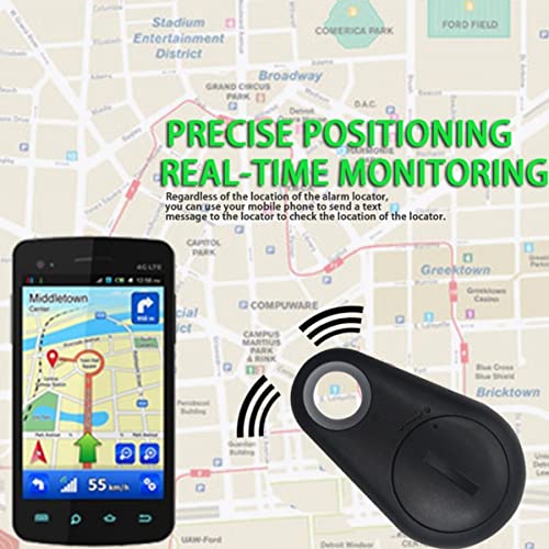 Portable GPS Tracking, Mobile Tracking, Smart Anti Loss Device for Kids Dog Pet Cat Wallet Keychain Luggage,Two-Way Alarm,App Control Black