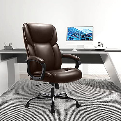 ZUNMOS PU Leather Office Chair, Brown