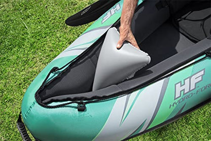 Bestway Hydro-Force 2-Person Ventura Elite Inflatable Kayak Set | Includes Kayak, 2 Aluminum Paddles, Hand Pump, 2 Fins and Carry Bag