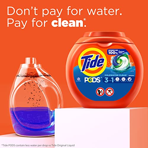 Tide PODS Liquid Laundry Detergent Soap Pacs HE Compatible 76 Count Powerful 3-in-1 Clean in one Step Original Scent
