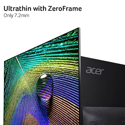 Acer SB242Y EBI 23.8" Full HD (1920 x 1080) IPS Zero-Frame Gaming Office Monitor | AMD FreeSync Technology Ultra-Thin Stylish Design 100Hz 1ms (VRB) Low Blue Light Tilt HDMI & VGA Ports