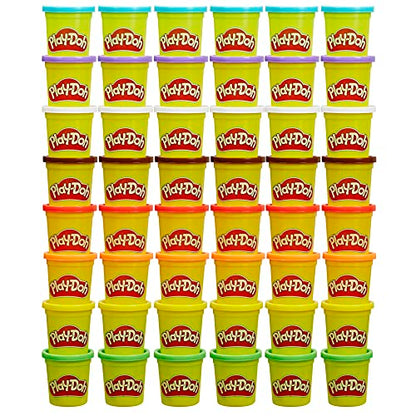 Play-Doh Bulk Pack of 48 Cans, 6 Sets of 8 Modeling Compound Colors, Perfect for Halloween Treat Bags, Party Favors, Arts & Crafts, 3oz, Preschool Toys 2+ (Amazon Exclusive)