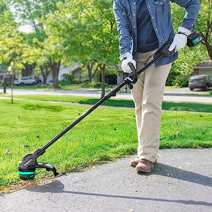 Amazon Brand - Denali by SKIL 20V Brushless 13-Inch String Trimmer Kit, Includes 4.0Ah Battery & Charger, Blue