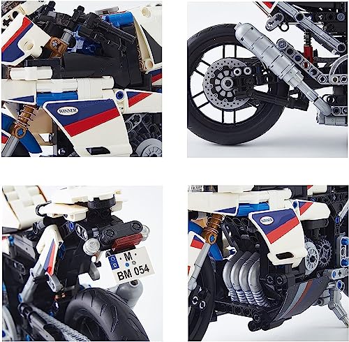 WINNER SPACE 1/6 Racing Motorcycle Toy Building Blocks Kit, Stem Bricks Sets,Toys for Boys & Adults,Build A Model Motorcycle,Suspension (819 Pieces)
