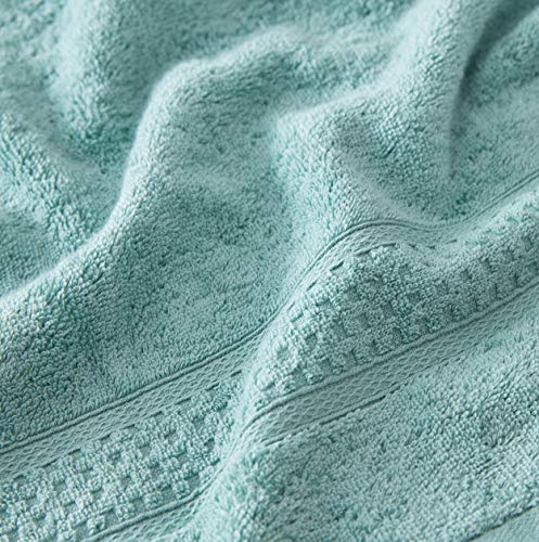 Nautica - 6 Piece Bath Towels, Absorbent & Fade Resistant Cotton Towel Set, Fashionable Bathroom Decor (Oceane Turquoise, 6 Piece)