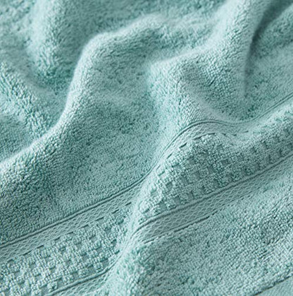 Nautica - 6 Piece Bath Towels, Absorbent & Fade Resistant Cotton Towel Set, Fashionable Bathroom Decor (Oceane Turquoise, 6 Piece)