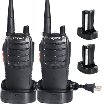 Olywiz Walkie Talkies GMRS Radio for Adults Long Range Rechargeable 2 Way Radio with Flashlight for School Business Family 2 Pack
