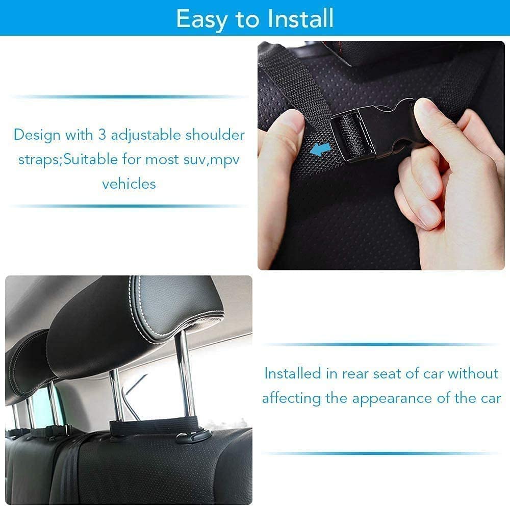Enstiler Car Trunk Organizer, Backseat Hanging Organizer with 4 Large Storage Bag-Car Seat for SUV,Trunk,Space Saving Expert