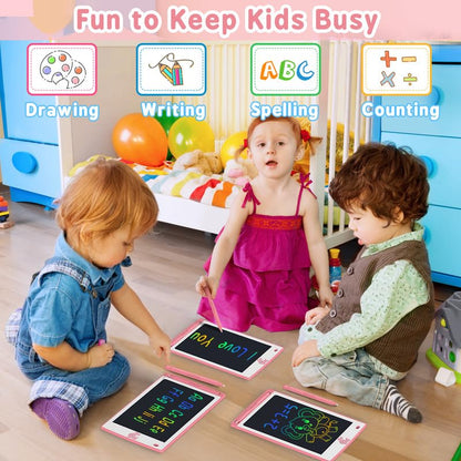 BAVEEL 3 Pcs in 1 Pack LCD Writing Tablets for Kids, Toddler Toys Gifts for Age 2 3 4 5 6 Girls Boys Birthday Christmas. 8.5 Inch Doodle Pad Drawing Tablet for Class & Travel & Home. Pink/Pink/Pink