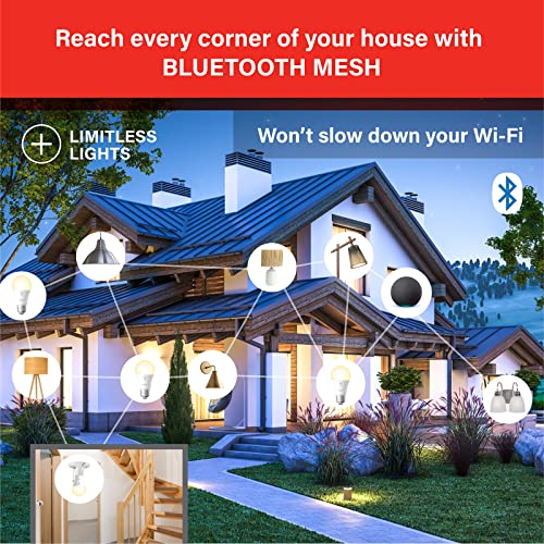 Sengled Alexa Light Bulb 75W Equivalent, Smart Light Bulbs Bluetooth Mesh 1050 LM, Smart Bulbs That Work with Alexa Only 2700K, High Brightness, Soft White A19 Dimmable Bulb, No Hub Required, 4 Pack