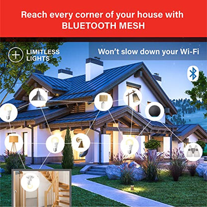 Sengled Alexa Light Bulb 75W Equivalent, Smart Light Bulbs Bluetooth Mesh 1050 LM, Smart Bulbs That Work with Alexa Only 2700K, High Brightness, Soft White A19 Dimmable Bulb, No Hub Required, 4 Pack